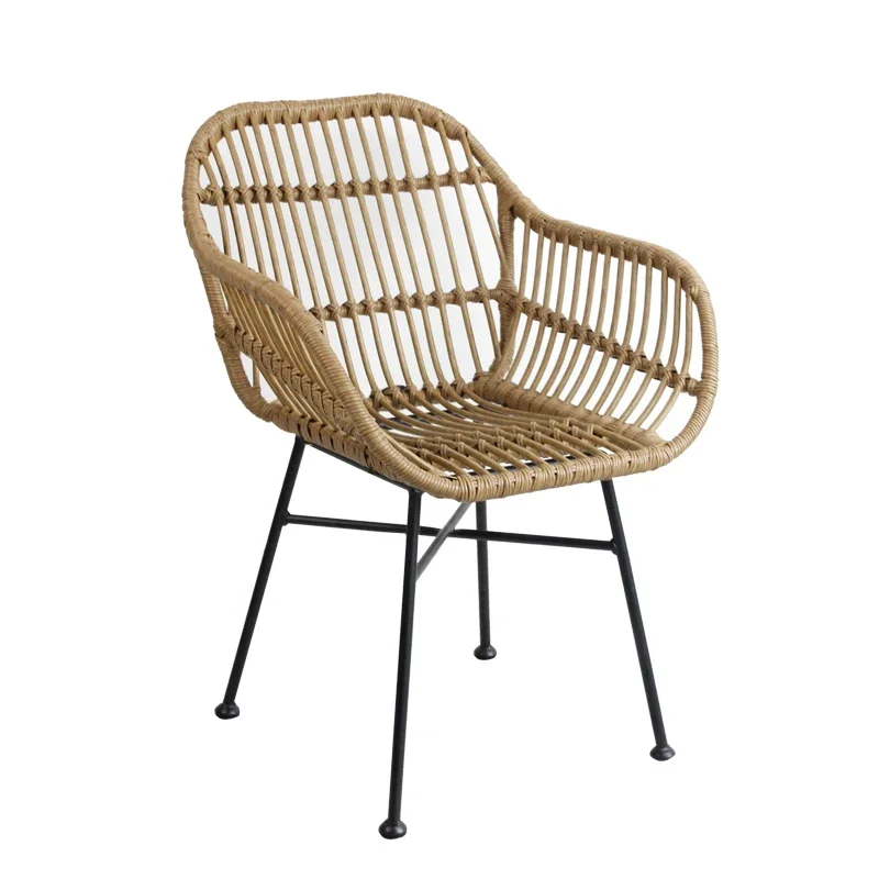Outdoor Furniture Metal Chairs - Скандинавские обеденные стулья для кухни, плетеные