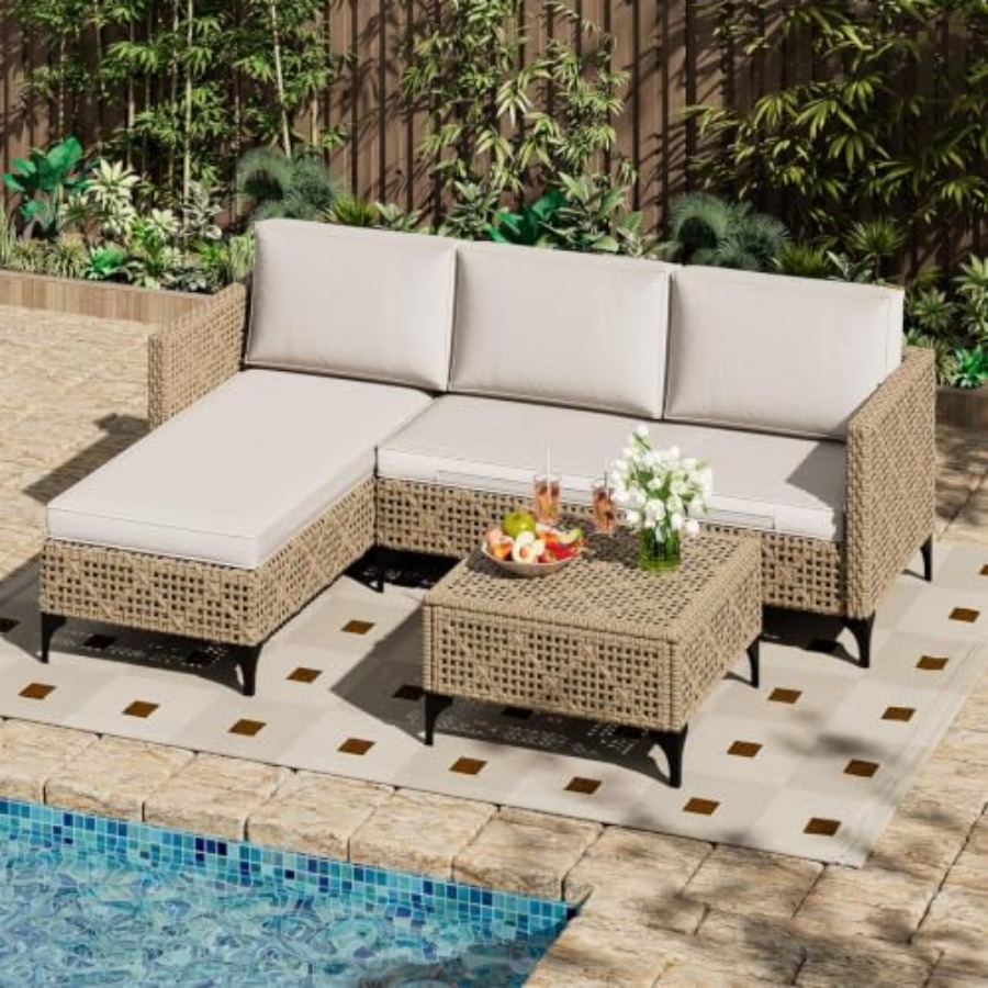 Outdoor Furniture Luxury - Набор садовой мебели для террасы: плетеный