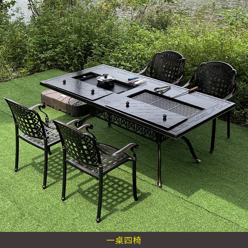 Outdoor Furniture Wood - Комплект кованой мебели для террасы, сада,