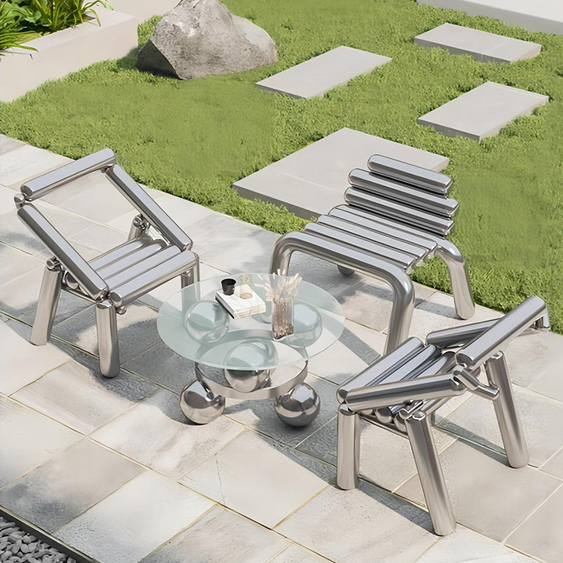 Стул из нержавеющей стали, лег – обзор и цена Outdoor Furniture Metal Chairs