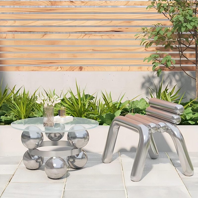 Стул из нержавеющей стали, лег – обзор и цена Outdoor Furniture Metal Chairs