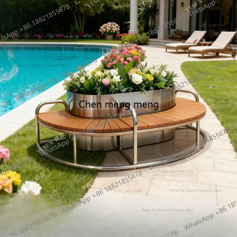 Скамейка-кашпо D80 из нержавею – обзор и цена Outdoor Furniture Metal Chairs